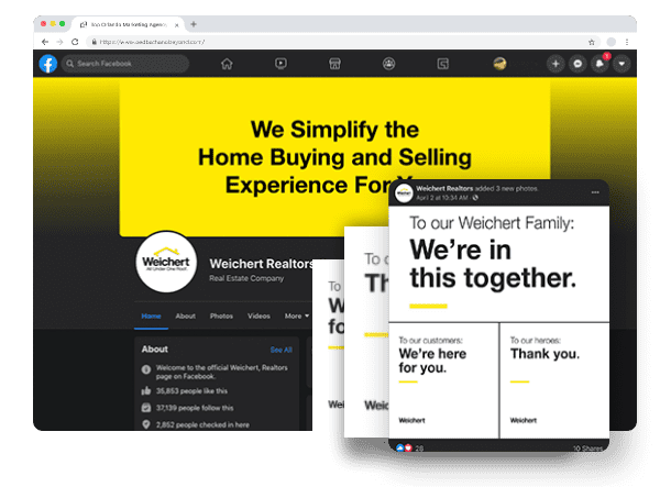 Weichert Hallmark Properties ads created by real estate marketing agency