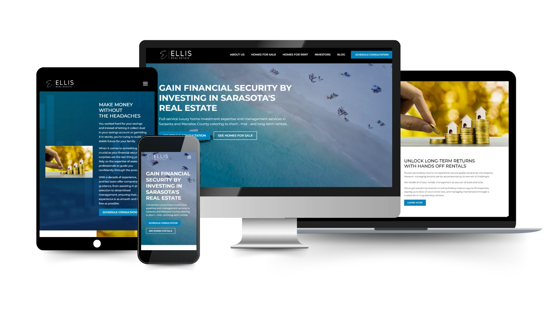 ELLIS Real estate - custom small business website