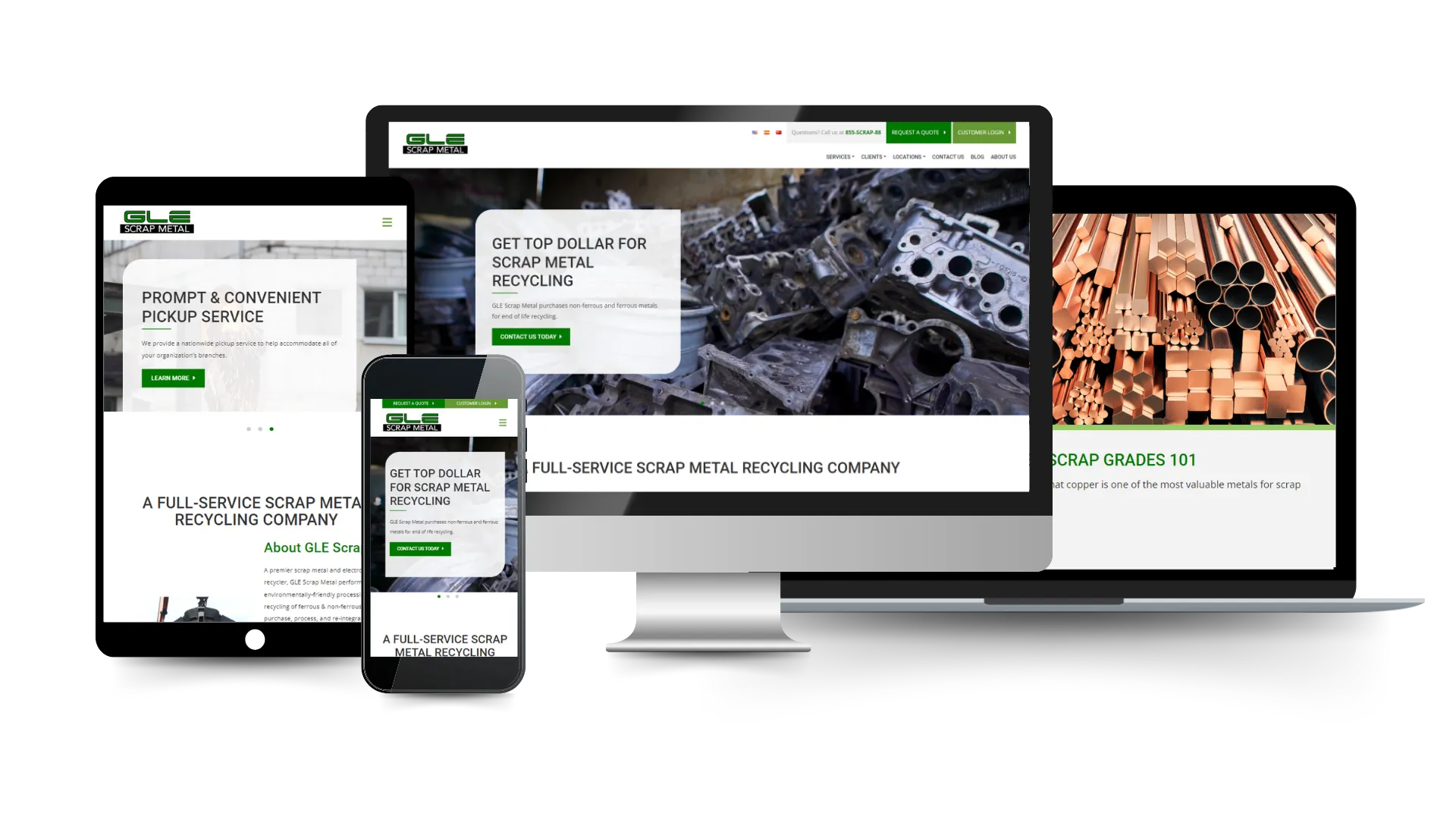 GLE Scrap Metal - creating websites for small businesses